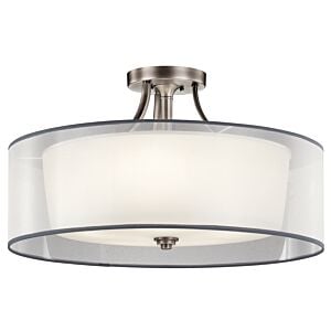 Lacey 5-Light Semi-Flush Mount in Antique Pewter