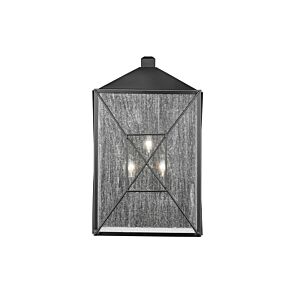 Caswell 3-Light Outdoor Wall Sconce in Powder Coated Black