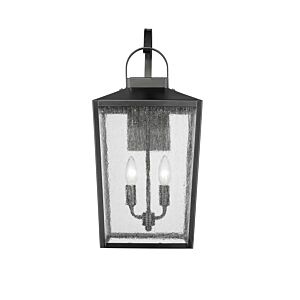 Devens 2-Light Outdoor Wall Sconce in Powder Coated Black