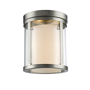 Z-Lite Willow 3-Light Flush Mount Ceiling Light In Brushed Nickel