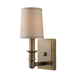 Baxter 1-Light Wall Sconce in Brushed Antique Brass
