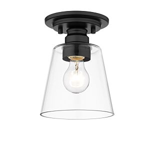 Z-Lite Annora 1-Light Flush Mount Ceiling Light In Matte Black