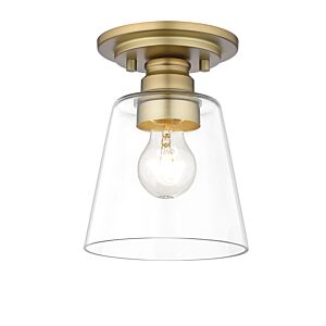 Z-Lite Annora 1-Light Flush Mount Ceiling Light In Olde Brass