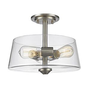 Z-Lite Annora 3-Light Semi Flush Mount Ceiling Light In Brushed Nickel