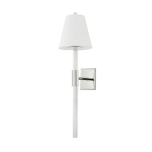 Martina 1-Light Wall Sconce in Polished Nickel