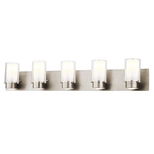 DVI Essex 5-Light Bathroom Vanity Light in Buffed Nickel