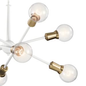Kichler Armstrong 8 Light Contemporary Chandelier in White