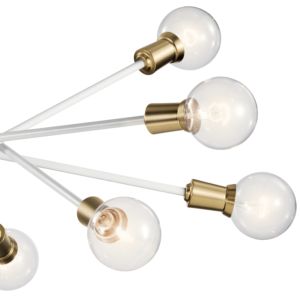 Kichler Armstrong 10 Light Contemporary Chandelier in White