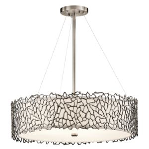 Kichler Silver Coral 4 Light Chandelier in Classic Pewter