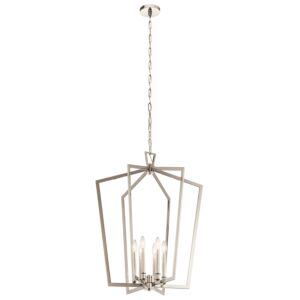 Abbotswell 6-Light Chandelier in Polished Nickel