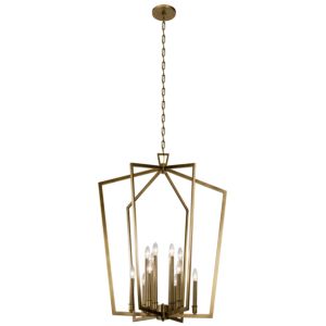 Kichler Abbotswell 12 Light Traditional Chandelier in Natural Brass