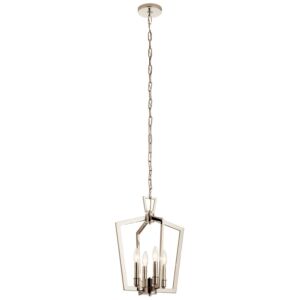 Abbotswell 4-Light Pendant in Polished Nickel