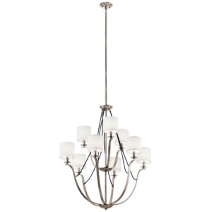 Kichler Thisbe 9 Light Traditional Chandelier in Classic Pewter