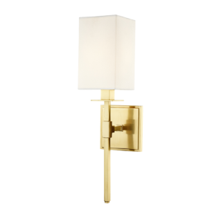 Hudson Valley Taunton 17 Inch Wall Sconce in Aged Brass