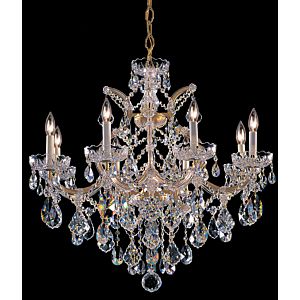 Crystorama Maria Theresa 9 Light 27 Inch Traditional Chandelier in Gold with Clear Spectra Crystals