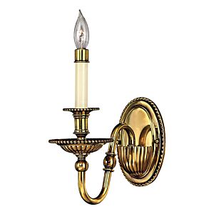 Hinkley Cambridge 1-Light Wall Sconce In Burnished Brass