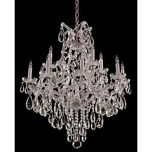 Crystorama Maria Theresa 13 Light 32 Inch Traditional Chandelier in Polished Chrome with Clear Spectra Crystals