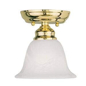 Essex 1-Light Ceiling Mount in Polished Brass