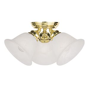 Essex 3-Light Ceiling Mount in Polished Brass