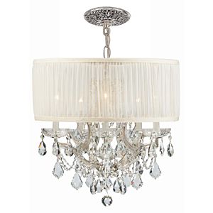 Crystorama Brentwood 6 Light 19 Inch Mini Chandelier in Polished Chrome with Clear Hand Cut Crystals