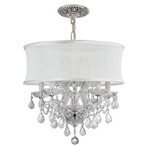 Crystorama Brentwood 6 Light 19 Inch Mini Chandelier in Polished Chrome with Clear Spectra Crystals