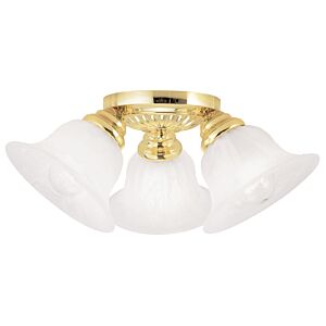 Edgemont 3-Light Ceiling Mount in Polished Brass