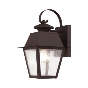 Mansfield 1-Light Outdoor Wall Lantern in Bronze