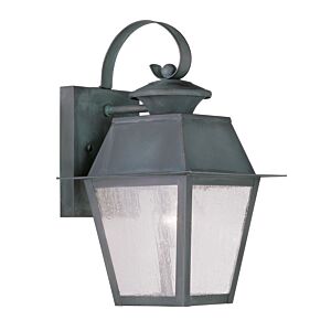 Mansfield 1-Light Outdoor Wall Lantern in Charcoal