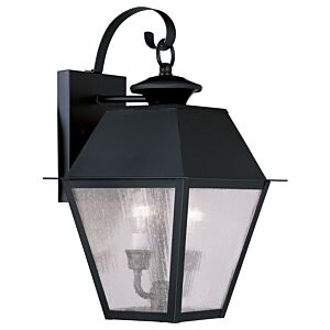 Mansfield 2-Light Outdoor Wall Lantern in Black