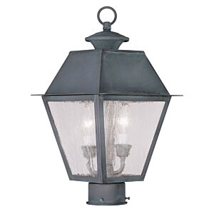 Mansfield 2-Light Outdoor Post Lantern in Charcoal
