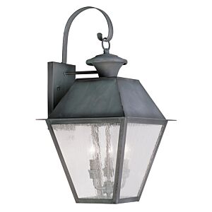 Mansfield 3-Light Outdoor Wall Lantern in Charcoal