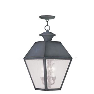 Mansfield 3-Light Outdoor Pendant in Charcoal