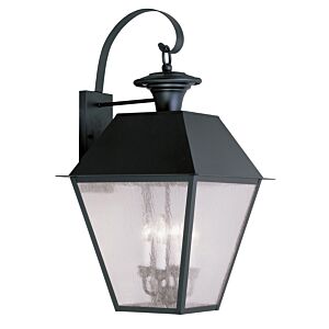 Mansfield 4-Light Outdoor Wall Lantern in Black