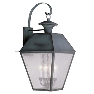 Mansfield 4-Light Outdoor Wall Lantern in Charcoal