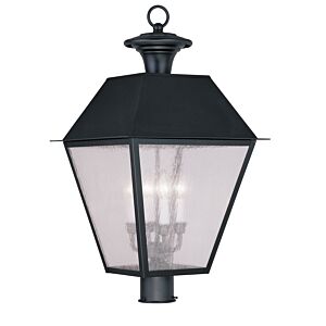 Mansfield 4-Light Outdoor Post Lantern in Black