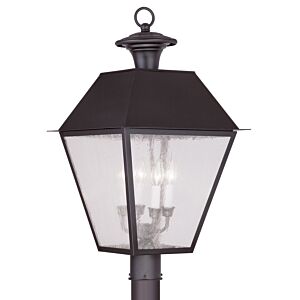 Mansfield 4-Light Outdoor Post Lantern in Bronze
