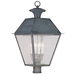 Mansfield 4-Light Outdoor Post Lantern in Charcoal