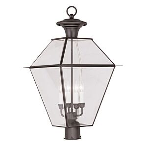 Westover 4-Light Outdoor Post Lantern in Bronze