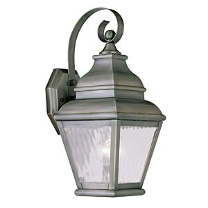 Exeter 1-Light Outdoor Wall Lantern in Vintage Pewter