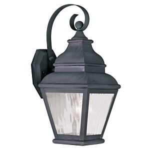 Exeter 1-Light Outdoor Wall Lantern in Charcoal