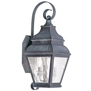 Exeter 2-Light Outdoor Wall Lantern in Charcoal
