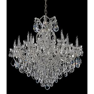Crystorama Maria Theresa 19 Light 36 Inch Traditional Chandelier in Polished Chrome with Clear Hand Cut Crystals