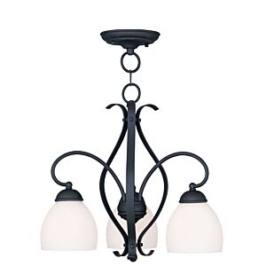 Brookside 3-Light Convertible Chain Hang with Ceiling Mount in Black