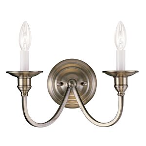 Cranford 2-Light Wall Sconce in Antique Brass