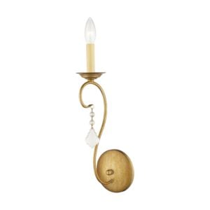 Chesterfield 1-Light Wall Sconce in Hand Applied Antique Gold Leaf