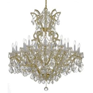 Crystorama Maria Theresa 25 Light 48 Inch Traditional Chandelier in Gold with Clear Spectra Crystals