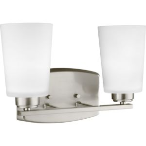 Generation Lighting Franport 2-Light 13" Bathroom Vanity Light in Brushed Nickel