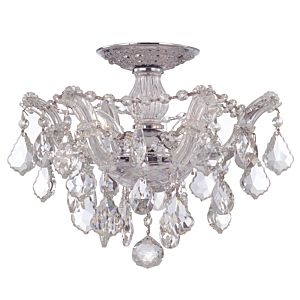 Crystorama Maria Theresa 3 Light 14 Inch Ceiling Light in Polished Chrome with Clear Swarovski Strass Crystals