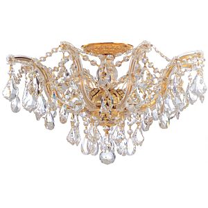 Crystorama Maria Theresa 5 Light 19 Inch Ceiling Light in Gold with Clear Hand Cut Crystals