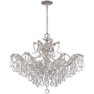 Crystorama Maria Theresa 6 Light 20 Inch Traditional Chandelier in Polished Chrome with Clear Hand Cut Crystals